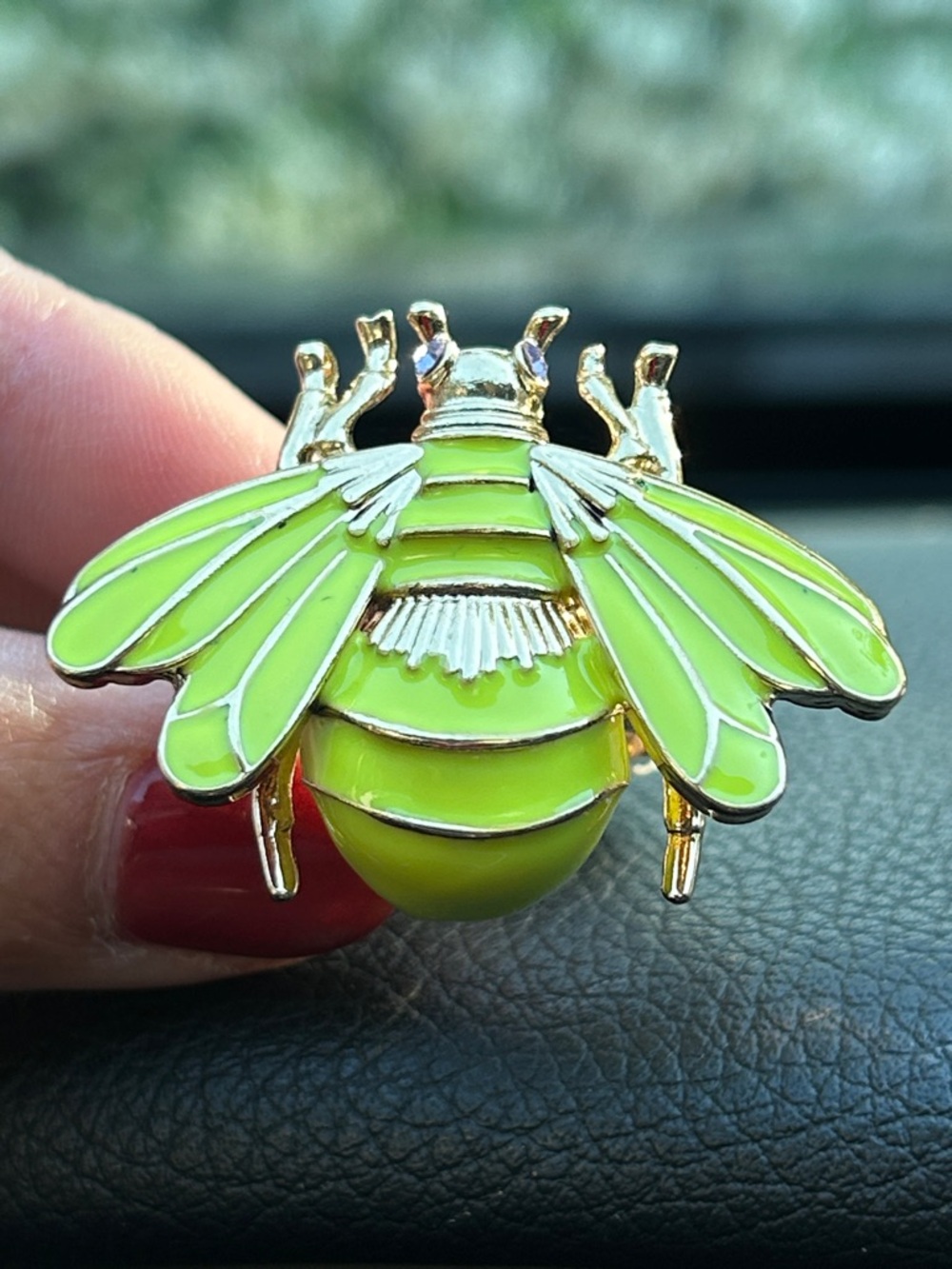 Betsey Johnson Yellow Bee Statement Ring